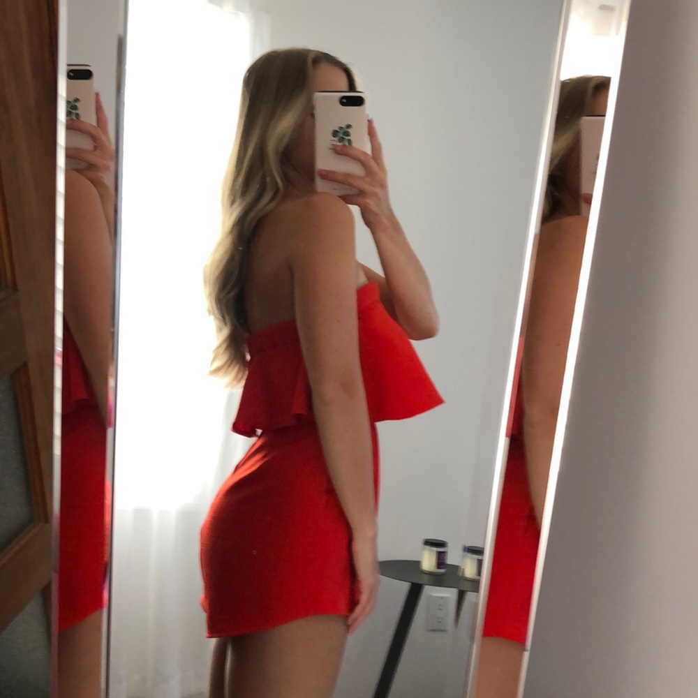 RED PLAYSUIT